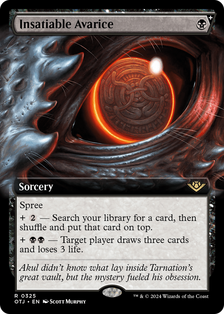 Insatiable Avarice (Extended Art) [Outlaws of Thunder Junction] | Exor Games Truro