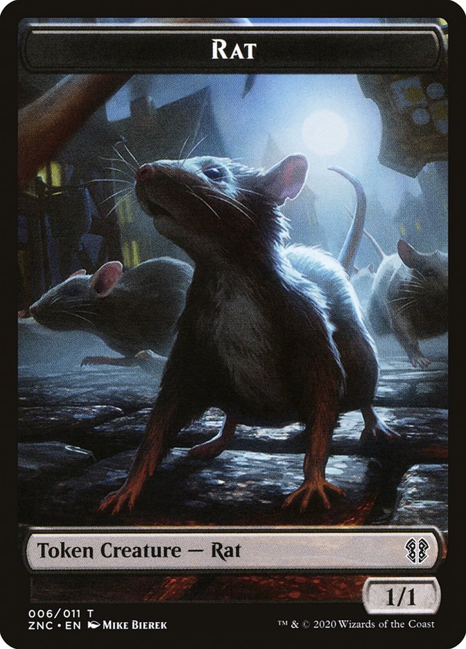 Faerie Rogue // Rat Double-Sided Token [Zendikar Rising Commander Tokens] | Exor Games Truro