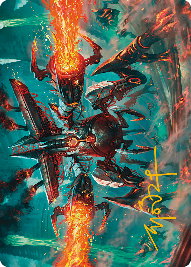 Exterminator Magmarch Art Card (Gold-Stamped Signature) [Modern Horizons 3 Art Series] | Exor Games Truro