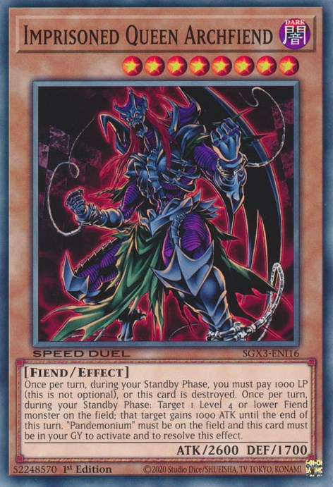 Imprisoned Queen Archfiend [SGX3-ENI16] Common | Exor Games Truro