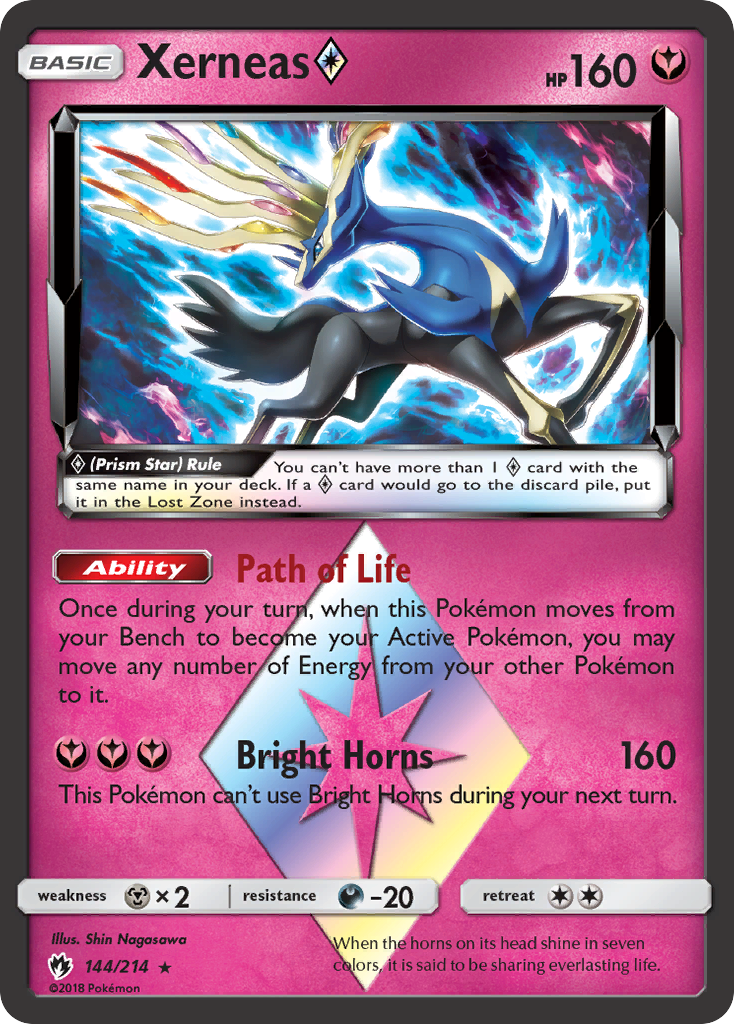 Xerneas (144/214) (Prism Star) [Sun & Moon: Lost Thunder] | Exor Games Truro