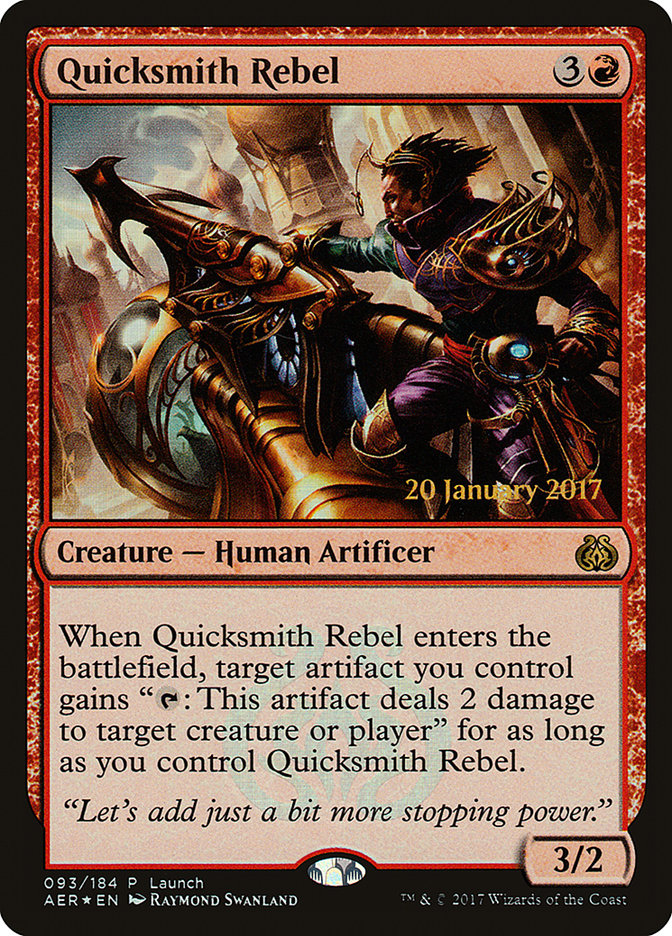 Quicksmith Rebel (Launch) [Aether Revolt Promos] | Exor Games Truro