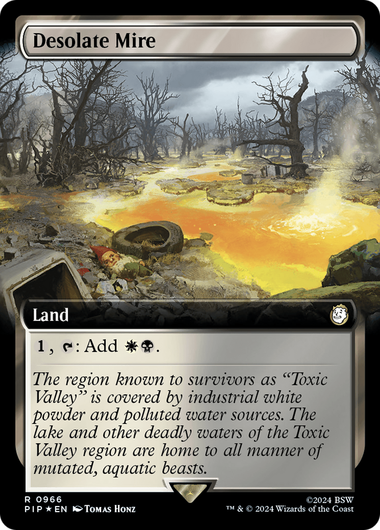 Desolate Mire (Extended Art) (Surge Foil) [Fallout] | Exor Games Truro
