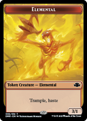 Goblin // Elemental Double-Sided Token [Dominaria Remastered Tokens] | Exor Games Truro