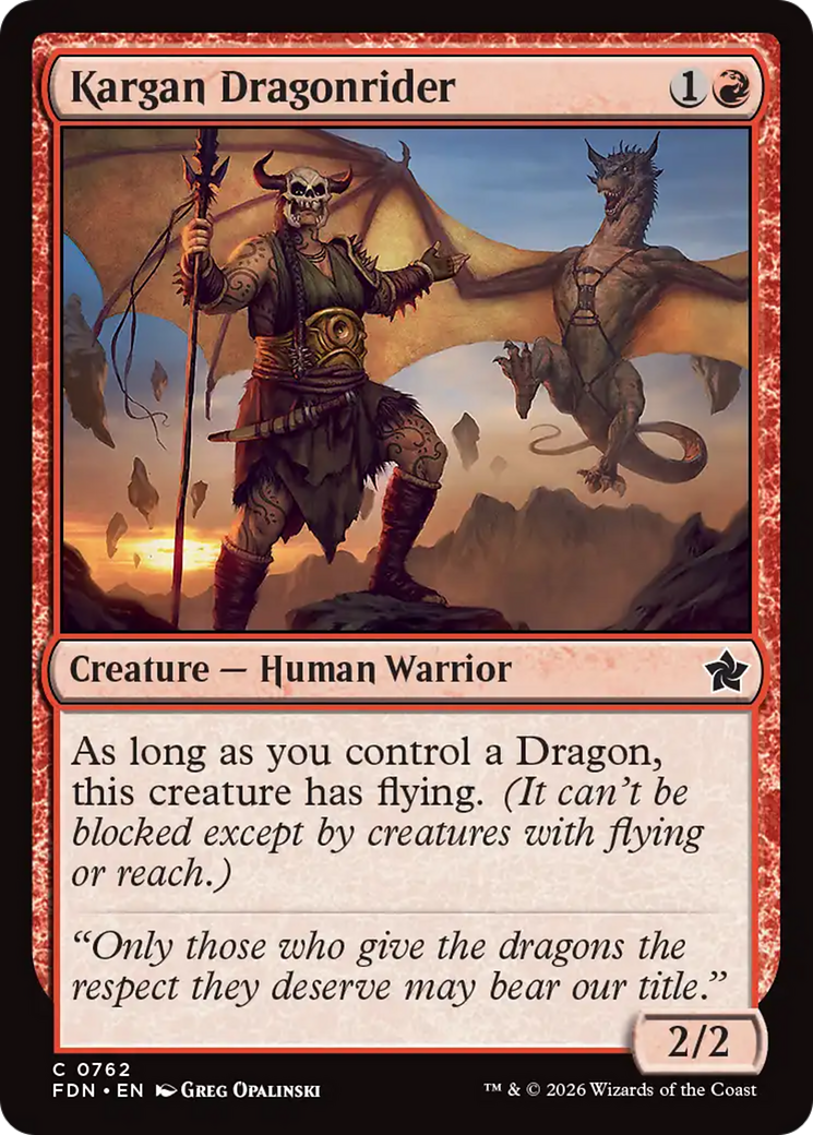 Kargan Dragonrider (0762) [Foundations] | Exor Games Truro