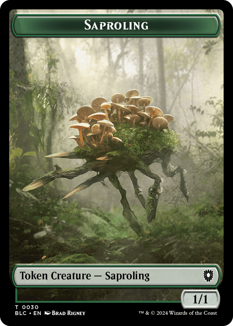 Saproling // Treasure Double-Sided Token [Bloomburrow Commander Tokens] | Exor Games Truro
