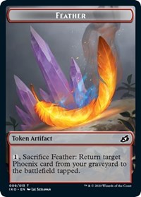 Feather // Human Soldier (004) Double-Sided Token [Ikoria: Lair of Behemoths Tokens] | Exor Games Truro