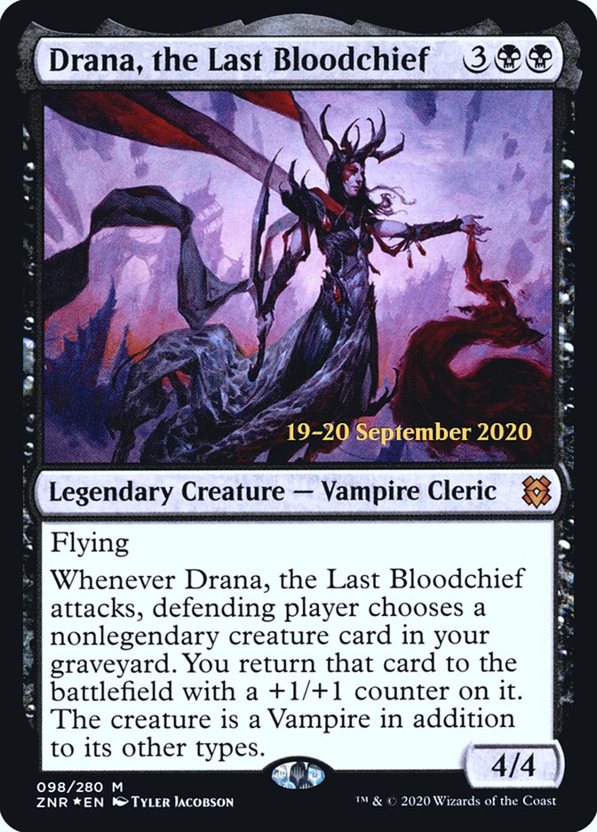 Drana, the Last Bloodchief [Zendikar Rising Prerelease Promos] | Exor Games Truro