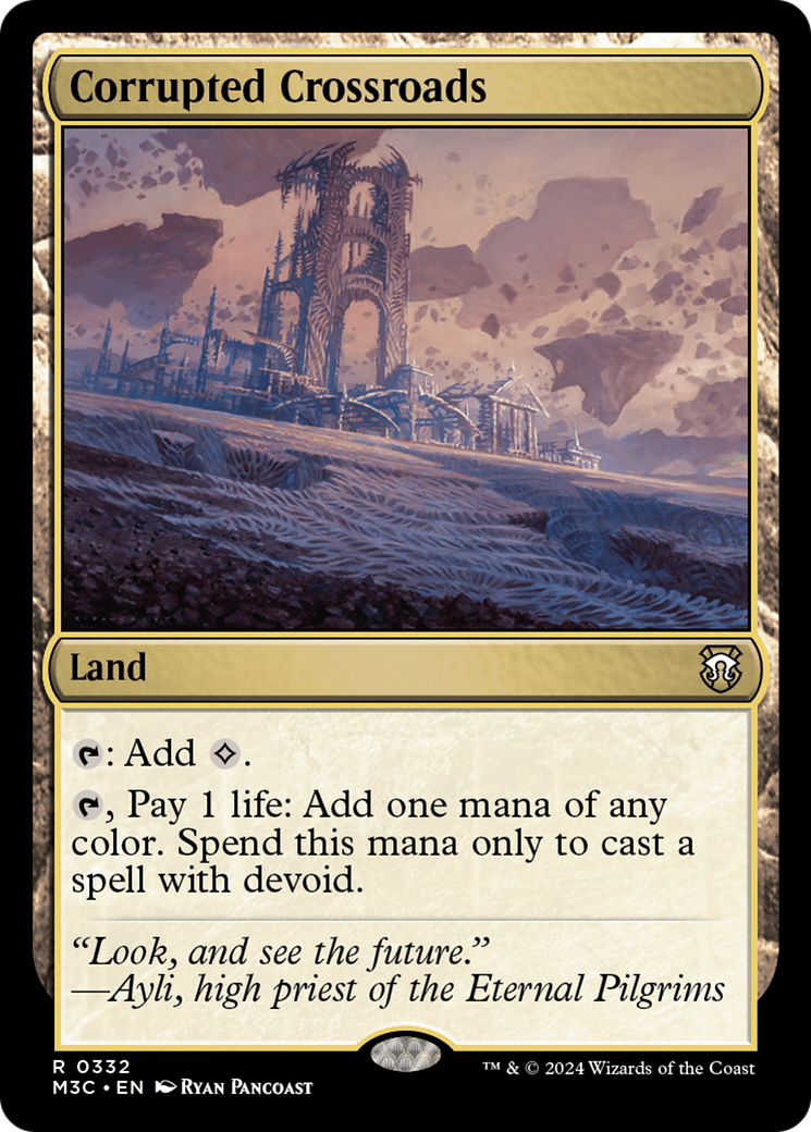 Corrupted Crossroads (Ripple Foil) [Modern Horizons 3 Commander] | Exor Games Truro