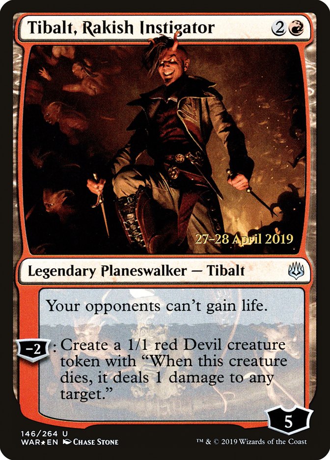 Tibalt, Rakish Instigator [War of the Spark Prerelease Promos] | Exor Games Truro