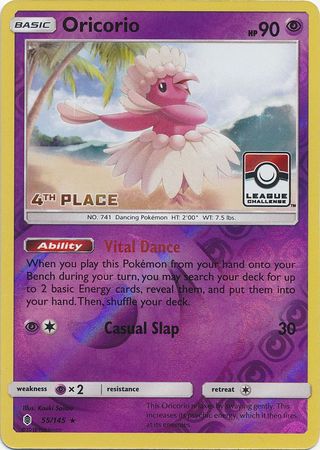 Oricorio (55/145) (League Promo 4th Place) [Sun & Moon: Guardians Rising] | Exor Games Truro