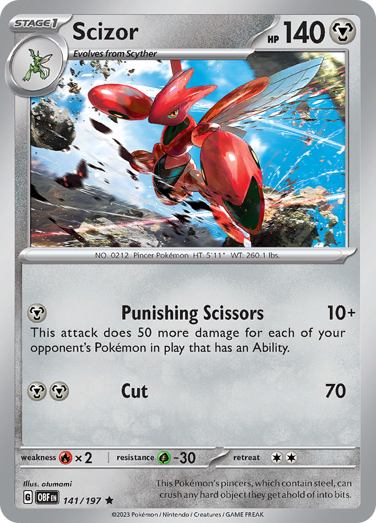 Scizor (141/197) [Scarlet & Violet: Obsidian Flames] | Exor Games Truro