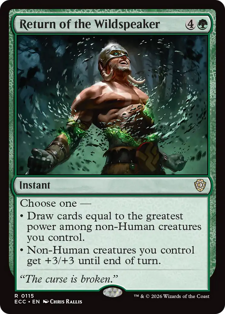 Return of the Wildspeaker [Lorwyn Eclipsed Commander] | Exor Games Truro