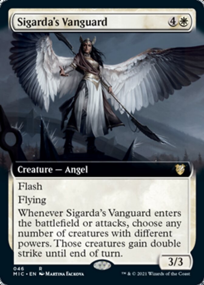 Sigarda's Vanguard (Extended Art) [Innistrad: Midnight Hunt Commander] | Exor Games Truro