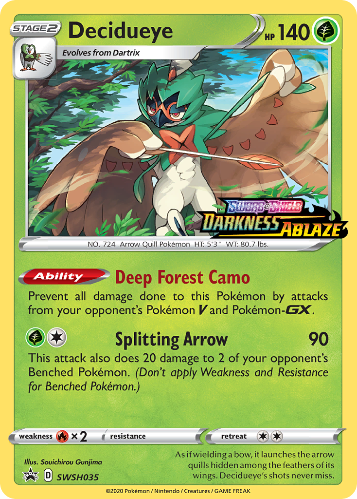 Decidueye (SWSH035) (Prerelease Promo) [Sword & Shield: Black Star Promos] | Exor Games Truro