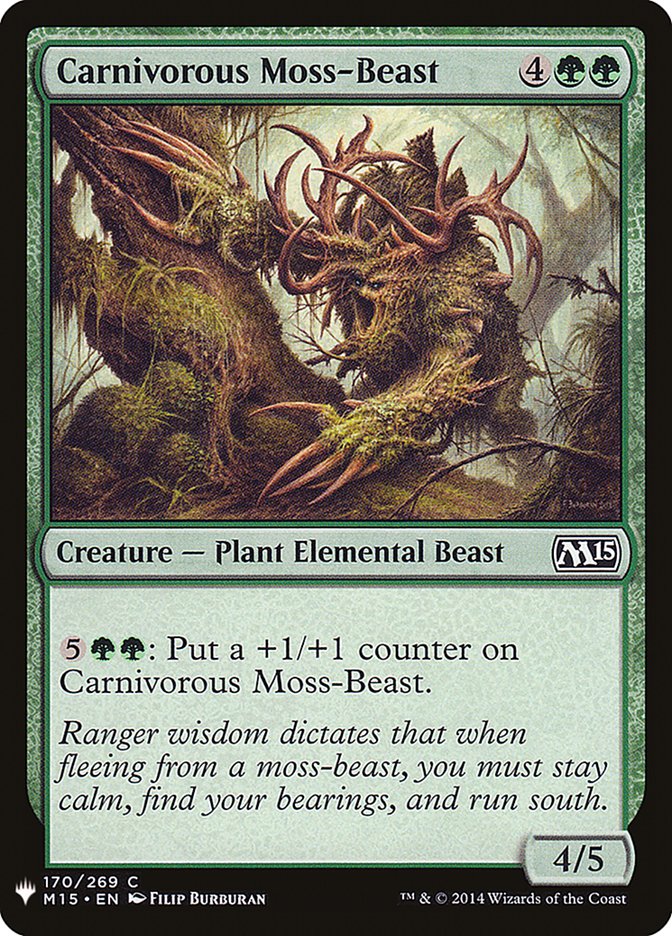 Carnivorous Moss-Beast [Mystery Booster] | Exor Games Truro