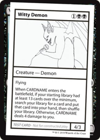 Witty Demon (2021 Edition) [Mystery Booster Playtest Cards] | Exor Games Truro