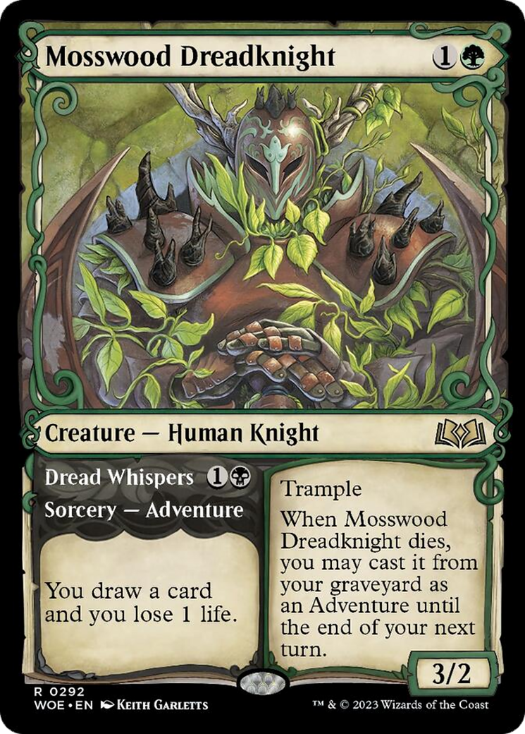 Mosswood Dreadknight // Dread Whispers (Showcase) [Wilds of Eldraine] | Exor Games Truro