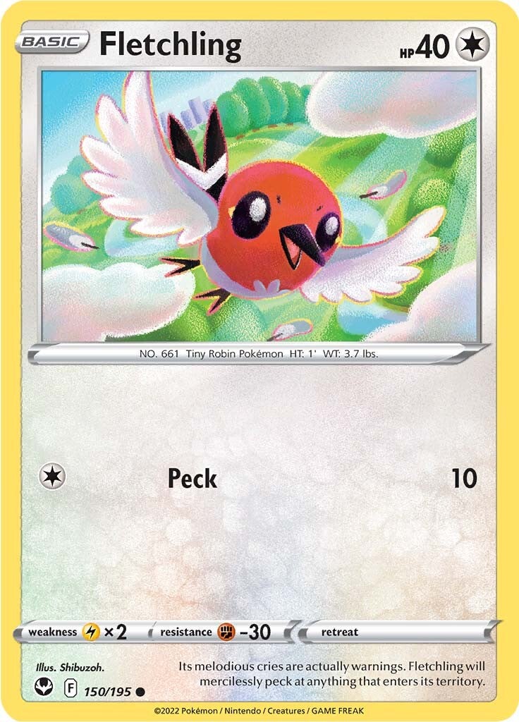 Fletchling (150/195) [Sword & Shield: Silver Tempest] | Exor Games Truro