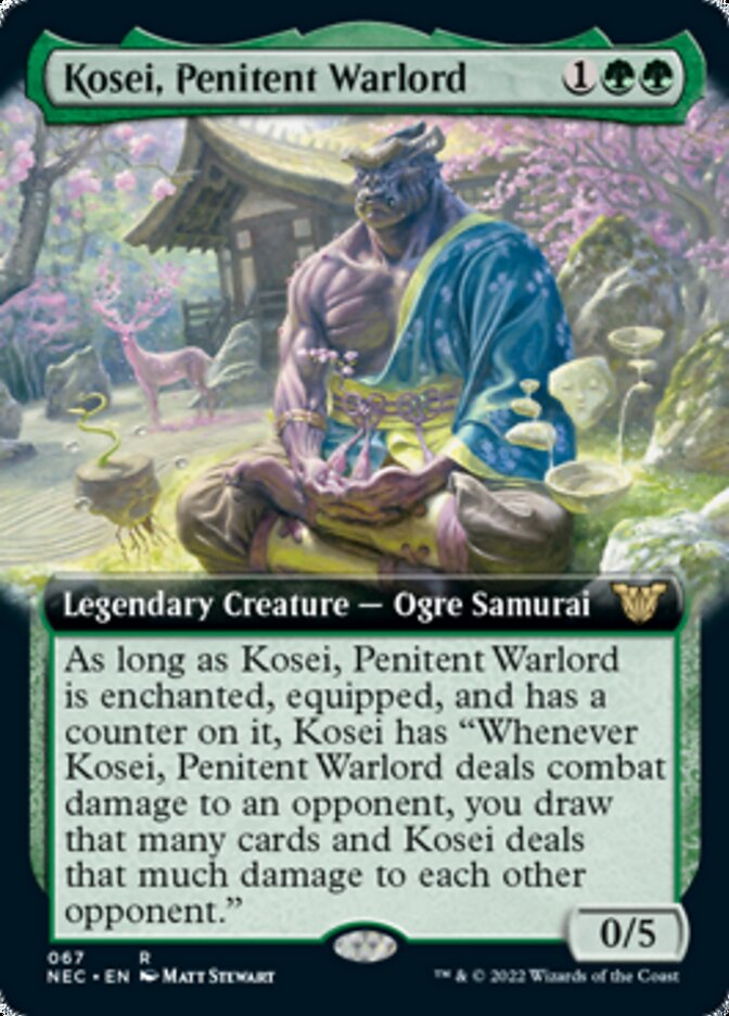 Kosei, Penitent Warlord (Extended Art) [Kamigawa: Neon Dynasty Commander] | Exor Games Truro