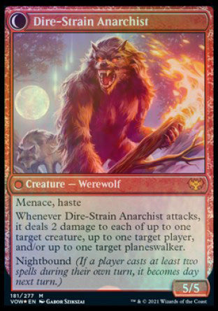 Volatile Arsonist // Dire-Strain Anarchist [Innistrad: Crimson Vow Prerelease Promos] | Exor Games Truro