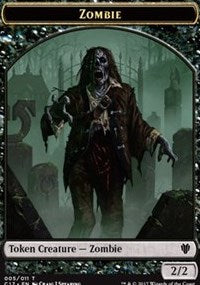 Zombie // Gold Double-Sided Token [Commander 2017 Tokens] | Exor Games Truro