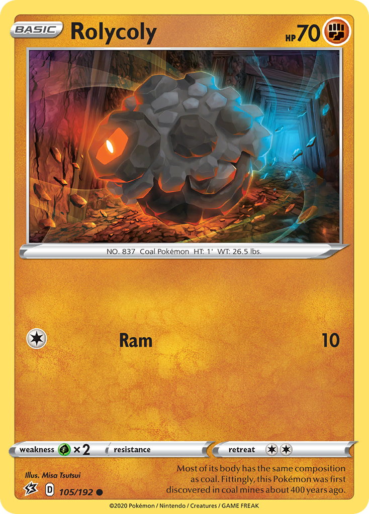 Rolycoly (105/192) [Sword & Shield: Rebel Clash] | Exor Games Truro