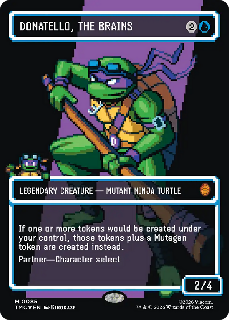 Donatello, the Brains (0085) (Borderless) (Surge Foil) [Teenage Mutant Ninja Turtles Commander] | Exor Games Truro