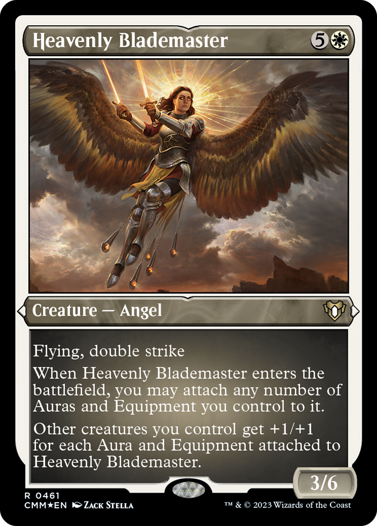 Heavenly Blademaster (Foil Etched) [Commander Masters] | Exor Games Truro