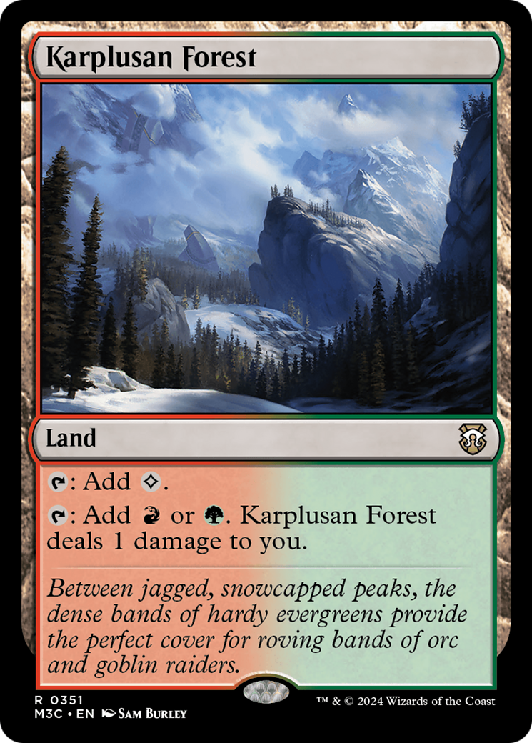 Karplusan Forest (Ripple Foil) [Modern Horizons 3 Commander] | Exor Games Truro