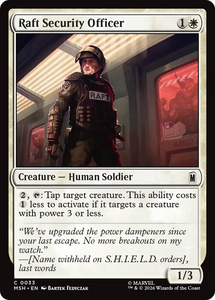 Raft Security Officer [Marvel Super Heroes] | Exor Games Truro