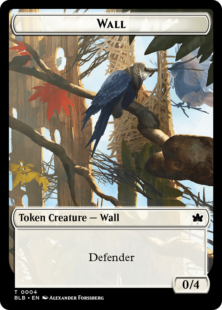 Wall // Intrepid Rabbit Double-Sided Token [Bloomburrow Tokens] | Exor Games Truro