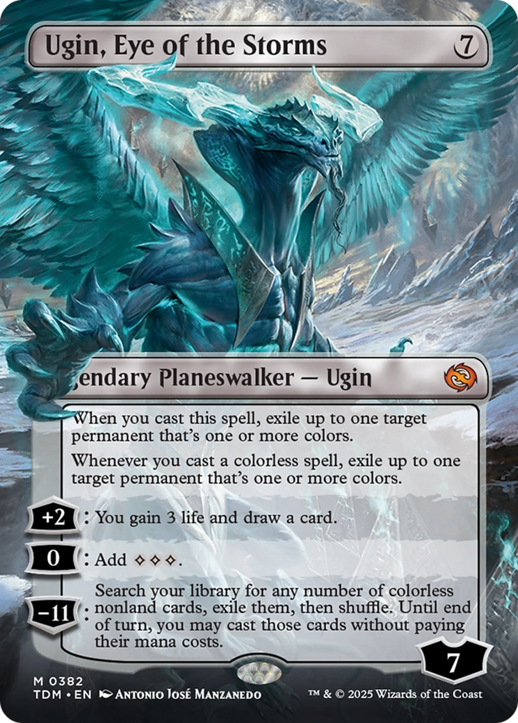 Ugin, Eye of the Storms (Borderless) [Tarkir: Dragonstorm] | Exor Games Truro