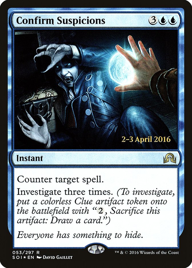 Confirm Suspicions [Shadows over Innistrad Prerelease Promos] | Exor Games Truro