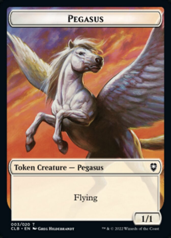 Treasure // Pegasus Double-Sided Token [Commander Legends: Battle for Baldur's Gate Tokens] | Exor Games Truro