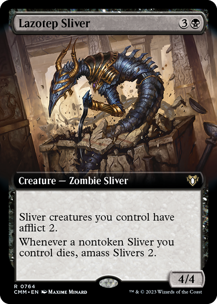 Lazotep Sliver (Extended Art) [Commander Masters] | Exor Games Truro