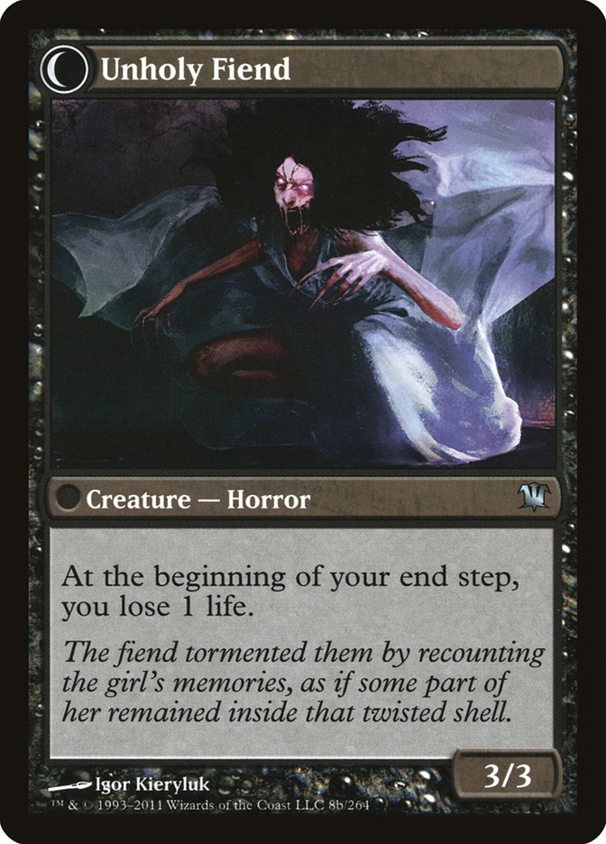 Cloistered Youth // Unholy Fiend [Innistrad] | Exor Games Truro