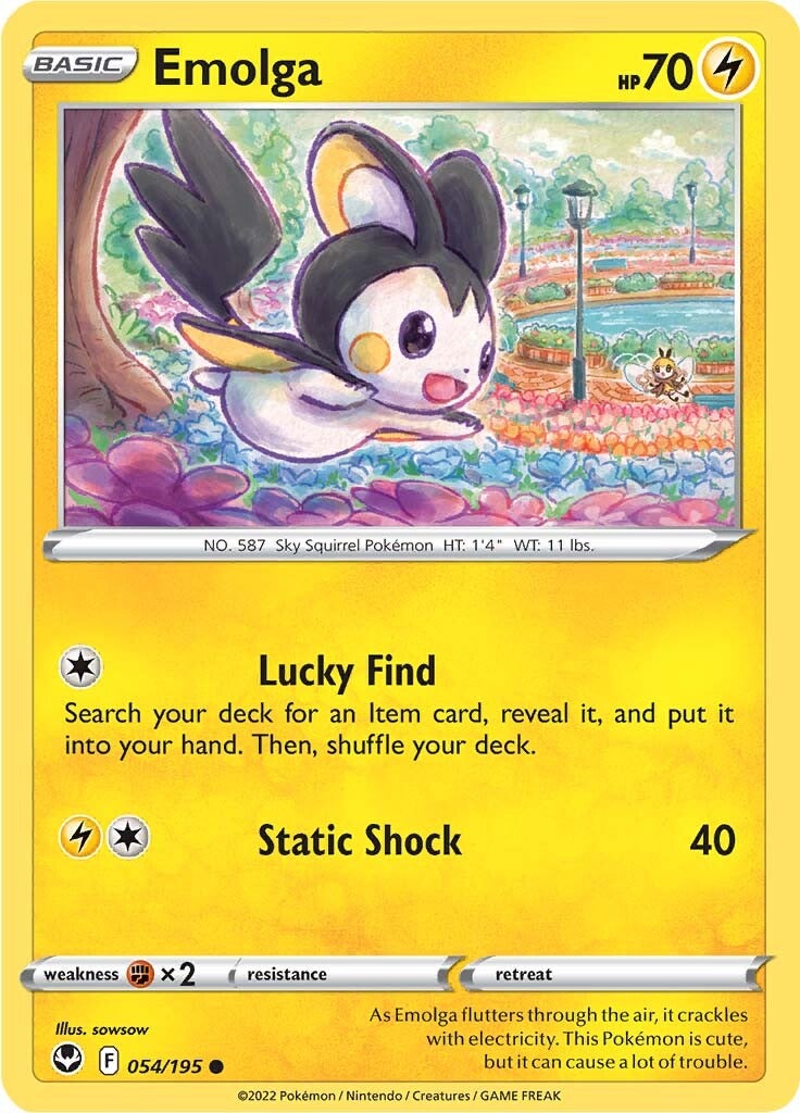 Emolga (054/195) [Sword & Shield: Silver Tempest] | Exor Games Truro