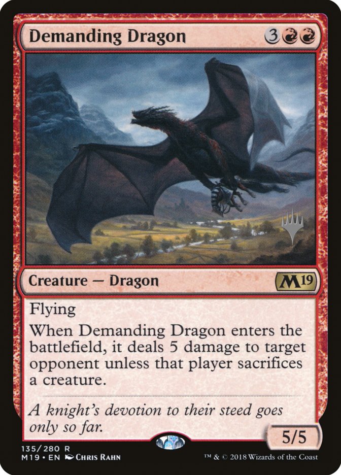 Demanding Dragon (Promo Pack) [Core Set 2019 Promos] | Exor Games Truro