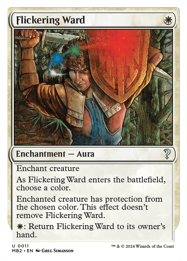 Flickering Ward (White Border) [Mystery Booster 2] | Exor Games Truro