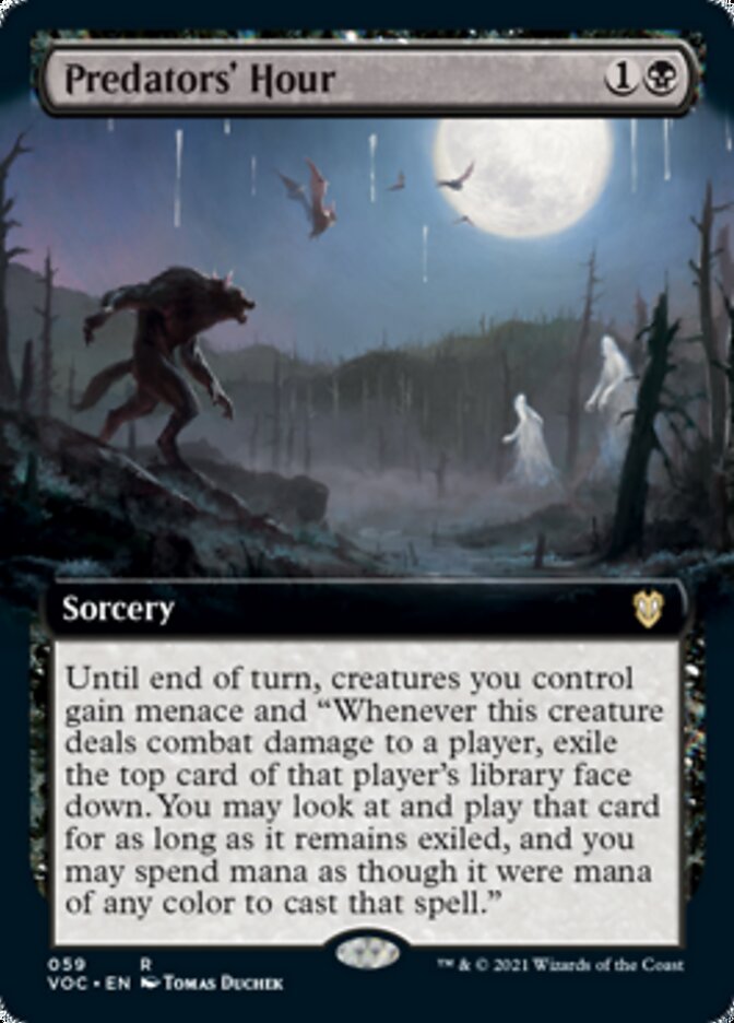Predators' Hour (Extended Art) [Innistrad: Crimson Vow Commander] | Exor Games Truro