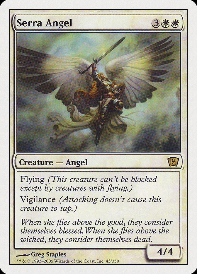 Serra Angel (9th Edition) [Oversize Cards] | Exor Games Truro