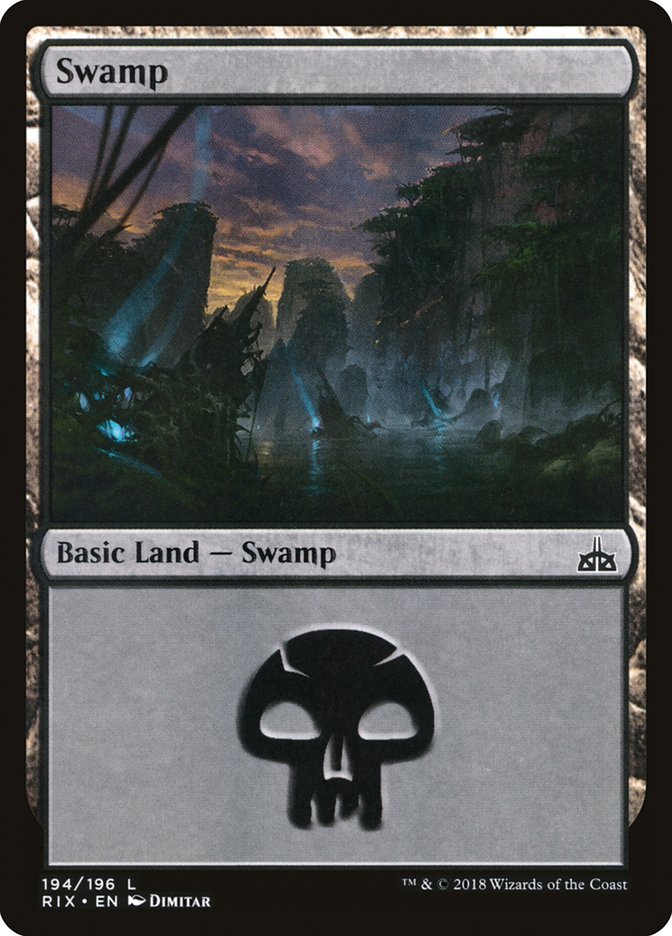 Swamp (194) [Rivals of Ixalan] | Exor Games Truro