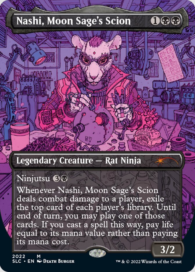 Nashi, Moon Sage's Scion (Borderless) [Secret Lair Countdown Kit] | Exor Games Truro
