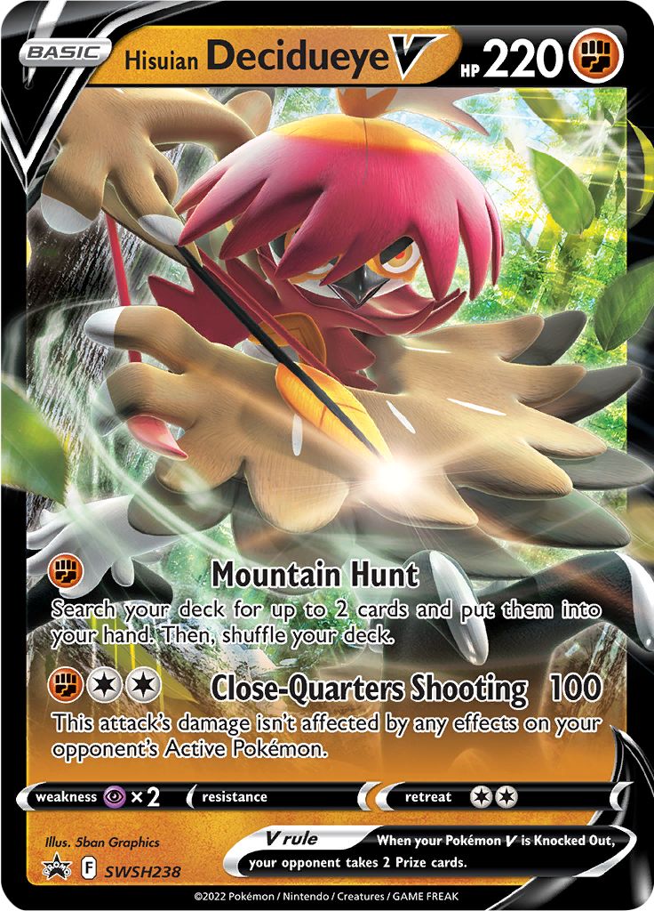 Hisuian Decidueye V (SWSH238) [Sword & Shield: Black Star Promos] | Exor Games Truro