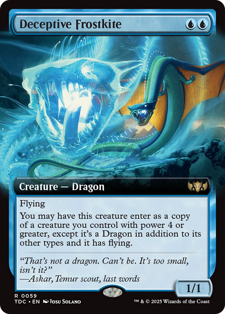 Deceptive Frostkite (Extended Art) [Tarkir: Dragonstorm Commander] | Exor Games Truro