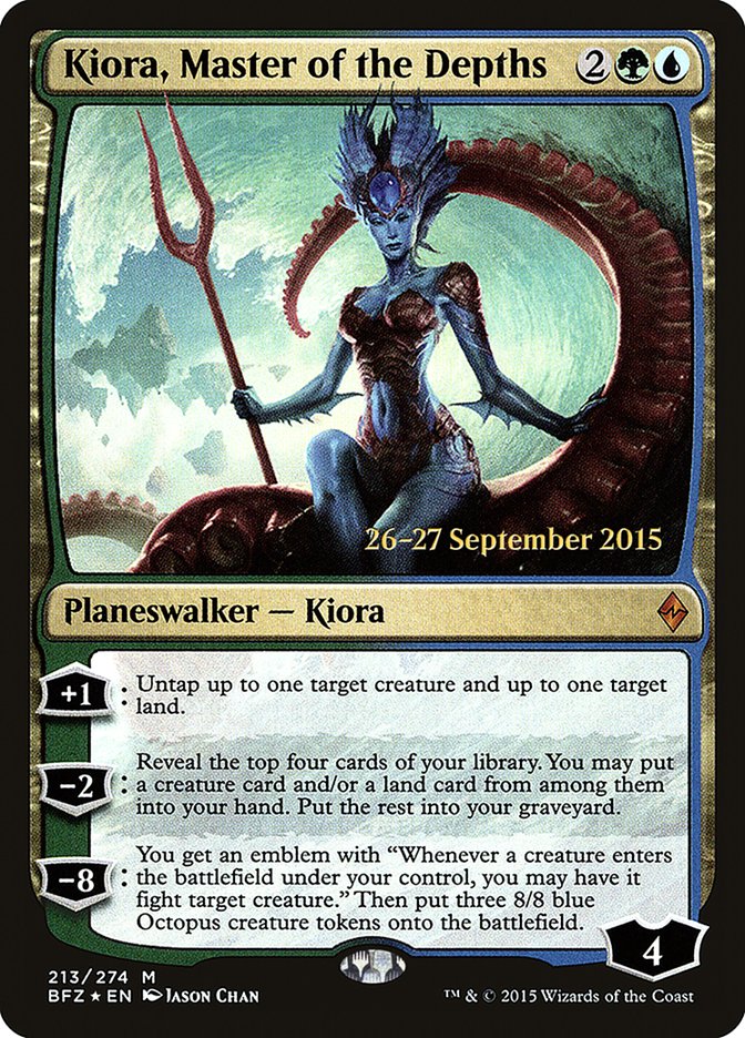 Kiora, Master of the Depths [Battle for Zendikar Prerelease Promos] | Exor Games Truro