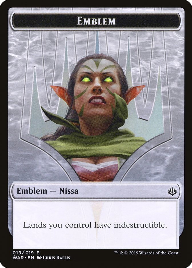 Nissa, Who Shakes the World Emblem [War of the Spark Tokens] | Exor Games Truro