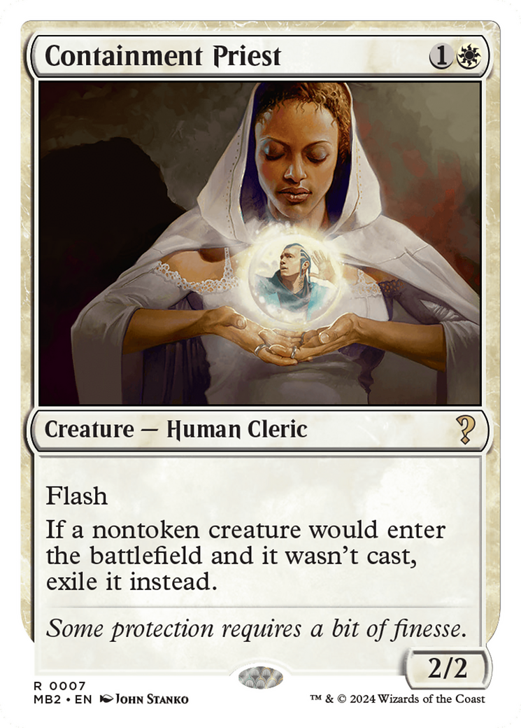 Containment Priest (White Border) [Mystery Booster 2] | Exor Games Truro