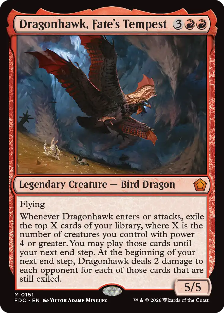 Dragonhawk, Fate's Tempest [Foundations Commander] | Exor Games Truro